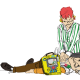 Illustration Reanimation mit AED