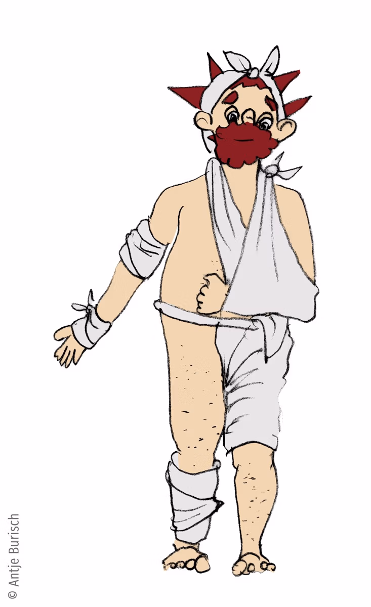 Esmarch-Dreieck Verbandstuch @Antje Burisch