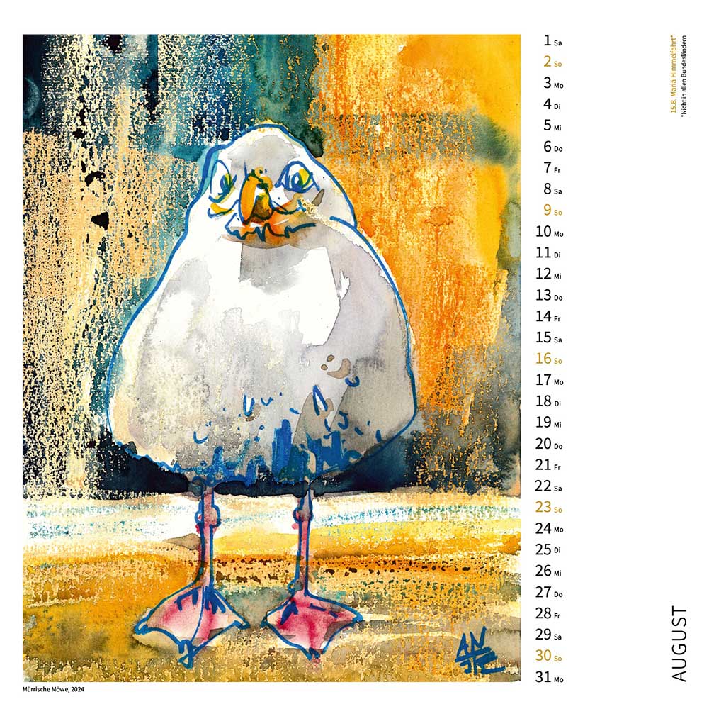 Antjes Kalender 2026 - August