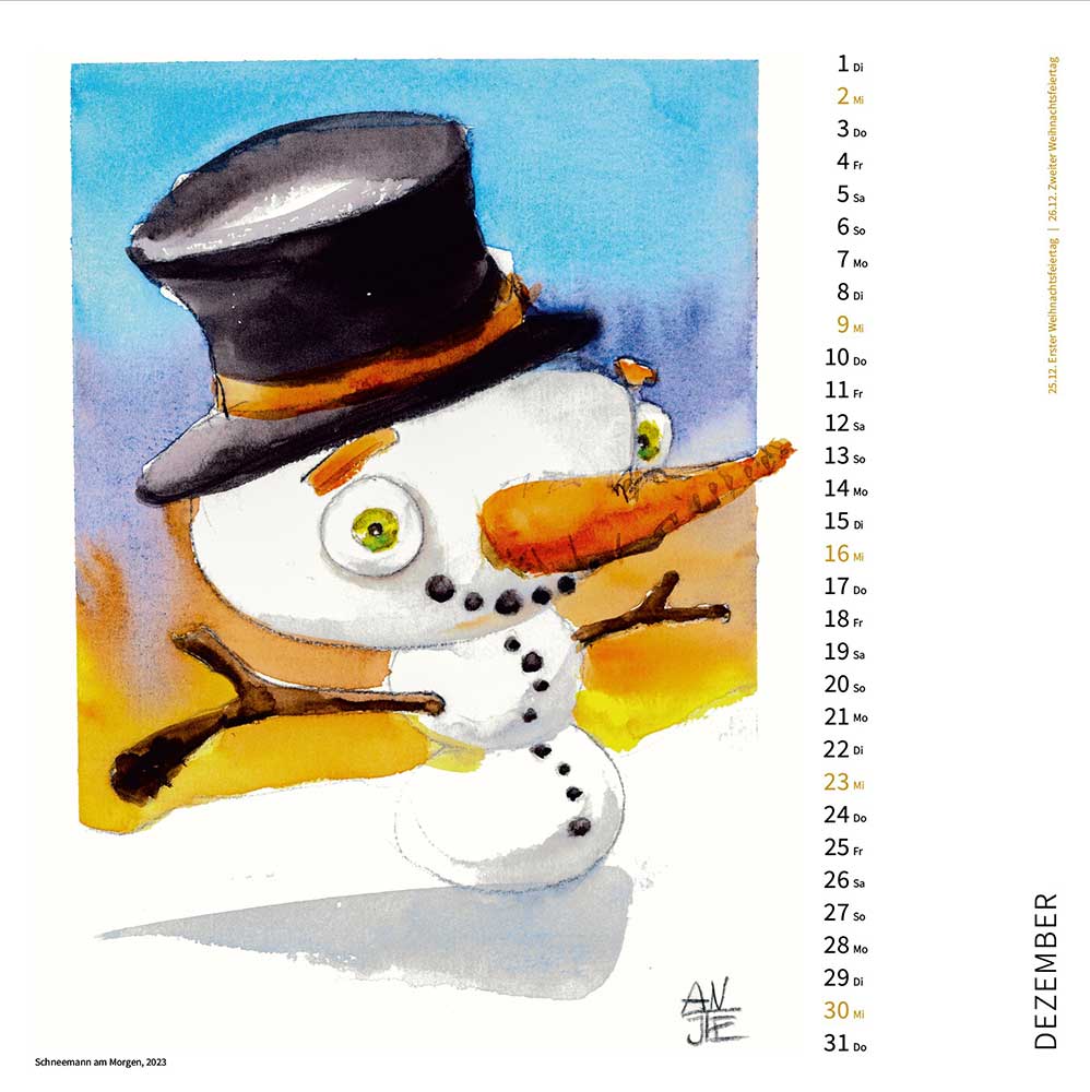 Antjes Kalender 2026 - Dezember