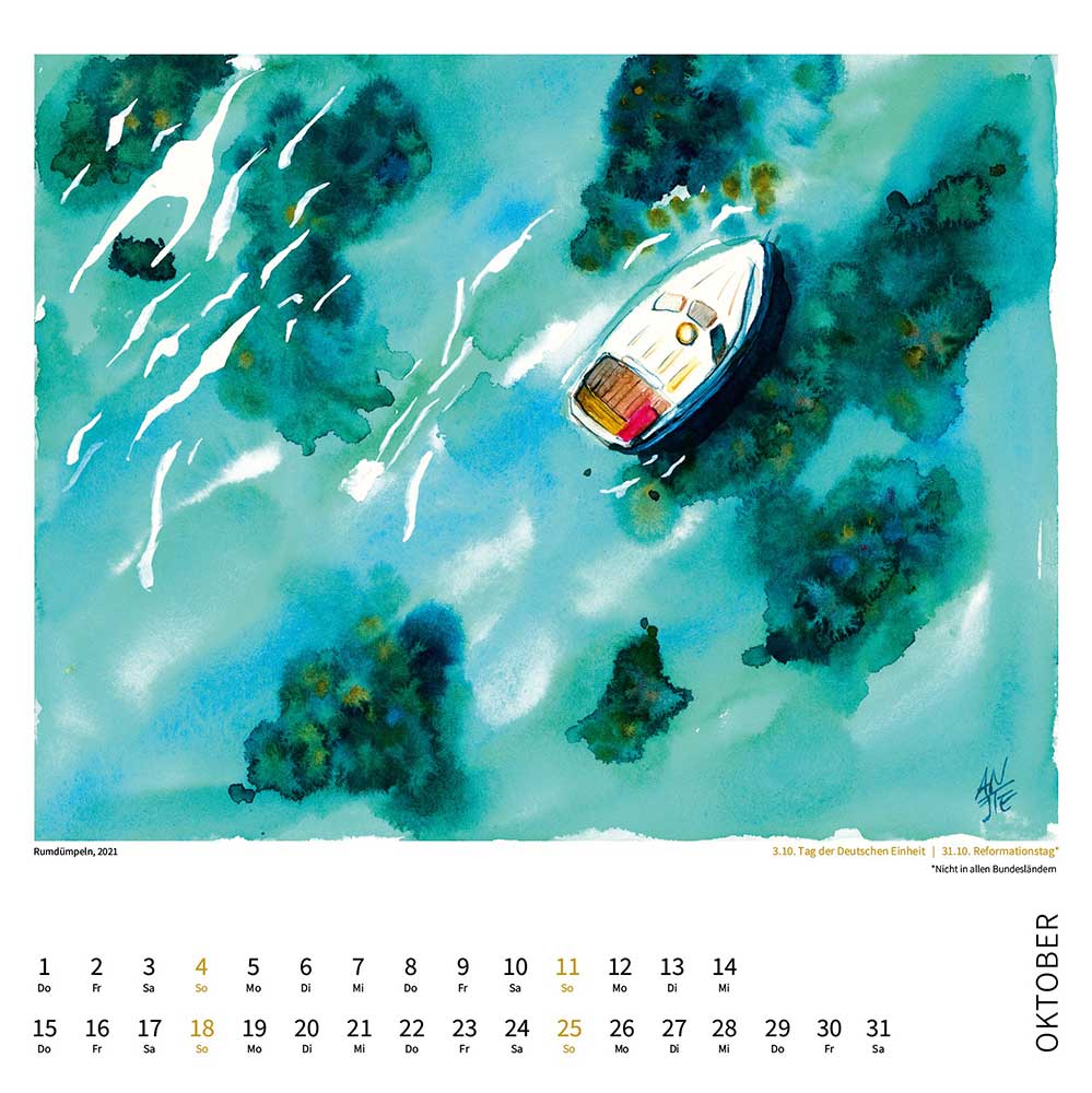 Antjes Kalender 2026 - Oktober